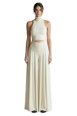 Image from Fashionable Sleeveless Turtleneck Top And Elegant Long Skirt Two-piece Set - Copy