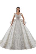 Image from One-shoulder High-quality Long Trailing Heavy Industry Retro Wedding Dress - Copy