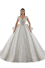 Image from One-shoulder High-quality Long Trailing Heavy Industry Retro Wedding Dress - Copy