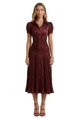 Image from Womens Striped High-Waisted Shirt Casual Dress - Copy