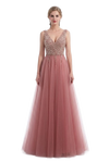 Elysian V-Neck Illusion Empire Maxi Gown