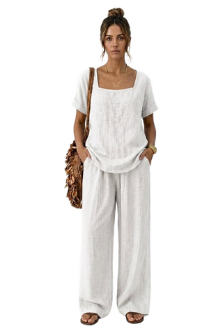 Image from Women's Square-Neck Short-Sleeve Pantsuit - Copy