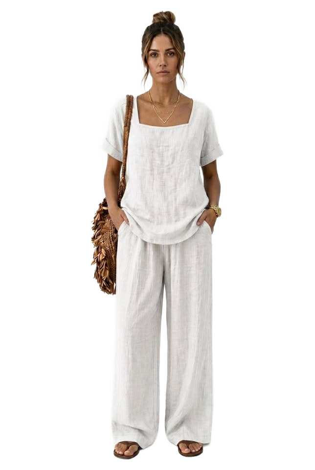 Image from Women's Square-Neck Short-Sleeve Pantsuit - Copy