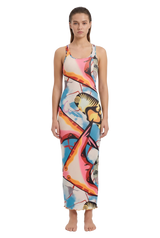 Image from Sexy  Back Sleeveless Fashion Print Dress - Copy