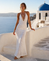 European And American Summer Tube Top Jacquard Material Halter Seaside Vacation Tight Dress